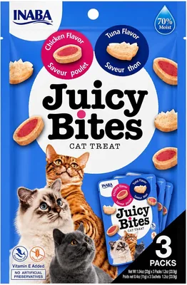 Inaba Juicy Bites Cat Treats 3 Pack (Chicken & Tuna) - Best Deal