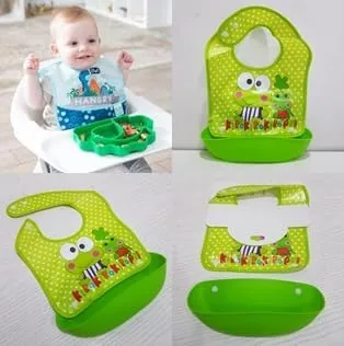 Waterproof Baby Bib with Crumb Catcher