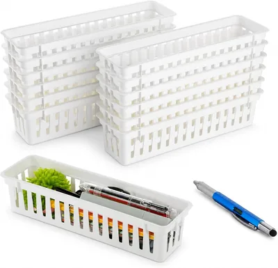12 Pcs Pencil Holder Trays Desk Organizer