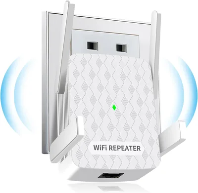 1200Mbps WLAN Verstärker Dual Band 2.4GHz/5GHz, WiFi Repeater für Zuhause | Internet-Booster mit Ethernet LAN