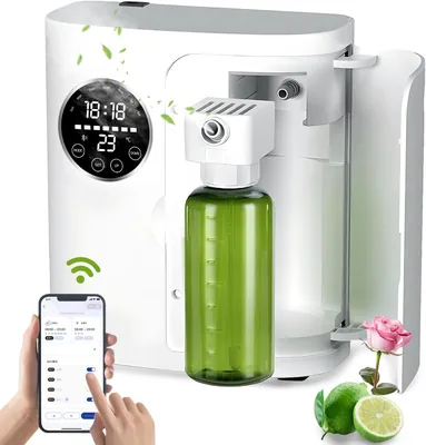 Máquina de Fragancia Inteligente BT, Difusor de Aroma 160ml, Control App | 4 Modos Programables, Atomización Doble Fluido Sil