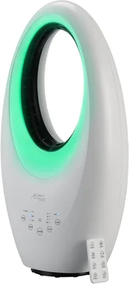 Sichler Haushaltsgeräte Rotorloser Ventilator: Flügelloser Ventilator mit Touch-Tasten, Timer, LED-Licht und Fernbedienung (230V, B)