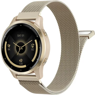 MoKo 18mm 20mm 22mm Metal Band, Stainless Steel Mesh Strap för Garmin Venu 3S/Venu 4