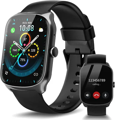 Orologio Smart per Uomo e Donna, Schermo Curvo HD da 1.95 Pollici, Risponde alle Chiamate, 112 Funzioni Sportive