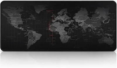 Large Gaming Mouse Pad 80x30cm Map Design, Anti-Slip Rubber Base