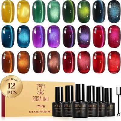 ROSALIND Cat's Eye Nail Polish - 12 Colours 40% Off