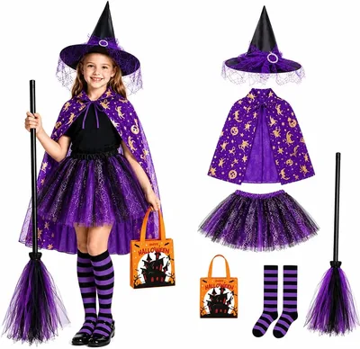 Gobesty Witch Costume Children Girls Pack of 6