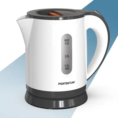 Portentum Kettle 0.8L med 360° Svivbas, Mini Elektrisk Modell, 1100W BPA-Fritt, Taorremjel Filtr, Vattennivå Indikator - Best Deal