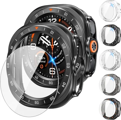 Tensea 5+5PCS Samsung Galaxy Watch Ultra 2 47mm Protector & Case | Hard PC Bumper