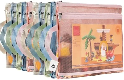Topika A4 Storage Zip Bags, 10Pcs Mesh Pouches