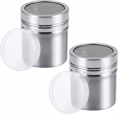 2pcs Stainless Steel Powder Sugar Shaker – 20% Off