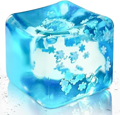 Blue Ice Snow Squishy Stress Relief Squeeze Toy