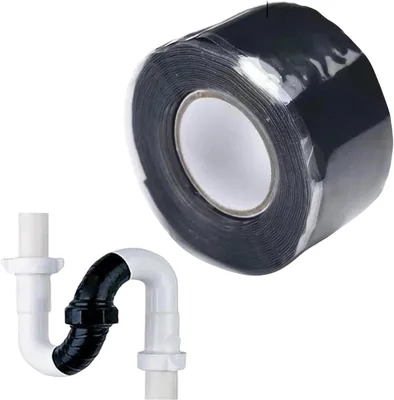 Black Seal Self-Fusing Silicone Repair Tape, Waterproof