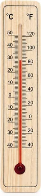 Parence Thermomètre Mural en Bois - Thermomètre Intérieur et Extérieur - Lecture Facile - Température en °C et °F - Idéal Maison, Jardin
