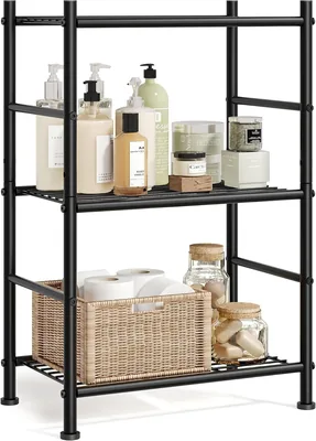 Étagère de rangement SONGMICS en acier, 3 niveaux, montage facile | David Collection BSC243BD01, unité de stockage, 40 x 30 x 77.5 cm, pour cuisine