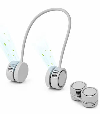 Goldstern Tech Nackenventilator USB-C, 180g, Kabellos mit 3 Windstärken, Aromafunktion, Flexibler Luftstrom, Leise