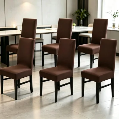 Dining Chair Covers Set of 6 Washable Geometric Pattern