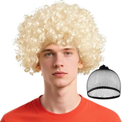 BSBUY Gold Curly Afro Wig Best Deal