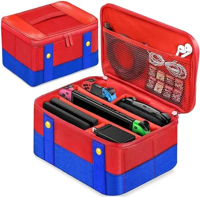 Nintendo Switch Carrying Case - Hard Shell Portable Bag for 2 Controllers