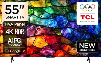 TCL 55 Inch P61L 4K HDR Smart TV (2026 Model) 55" Ultra HD Google TV