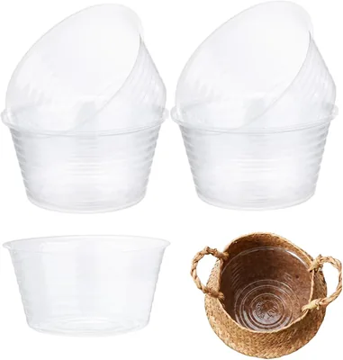 Uanqfegy Plantpotinserter - 5 Packa 18cm Planthalter, Skyddskass för hangande basklar och potter