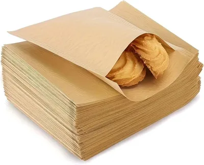 50pcs Paper Lunch Bags - Disposable Sandwich Bags