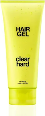 LIPPS Clear Hard Gel, Apple Green Scent, 7.8 oz (220 g), Men's Hair Gel, Hard