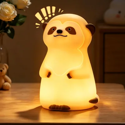 Veilleuse pour bébé rechargeable, lumière douce en silicone | 3 intensités, contrôle par tapotement, minuteur