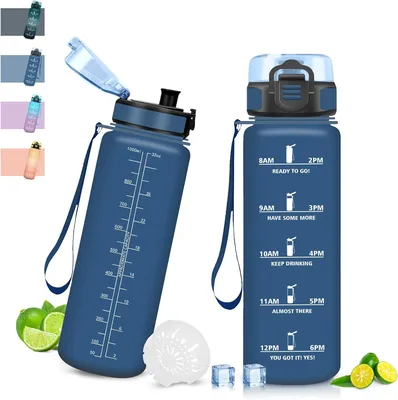 Botella de agua Grsta de 1 litro a prueba de fugas para senderismo y gimnasio