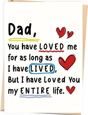 Father's Day Card Minimalist Premium Gift for Dad - Best Deal