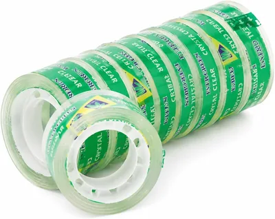 شريط لاصق شفاف OVA Mini Clear - شريط متعدد الاستخدامات للمنزل والمكتب والمدرسة والتغليف الهدايا، 2 قطع