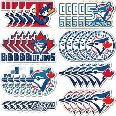 40 Pcs Blue Jays Logo Stickers - Best Deal