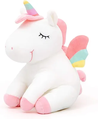 Unicorn Plush Toy 20 سم من KIDSZONE - حيوان محشوش ناعم لعناق الوسادة للأطفال، دمية لطيفة للهدايا واللعب (20 سم) أفضل سعر