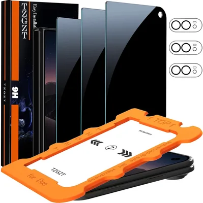 TZGZT 3 Protectores de Privacidad para Visualización iPhone Duo, Vidrio 9H