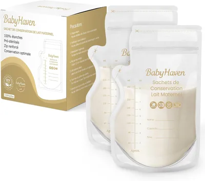 Sac de stockage pour lait maternel 120 pièces | 250ml avec paille | Pack de 120