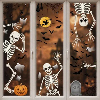 Halloween Skeleton Window Clings