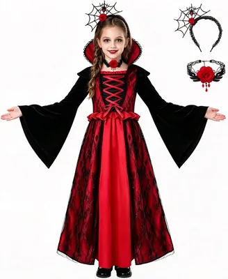 DERJLY Vampire Costume Girls 3PC Set