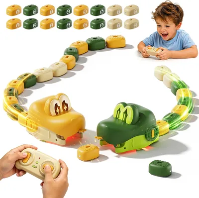 Naughty Panda Magnetic Snake Game, 2.4GHz RC Toy with Music & Light