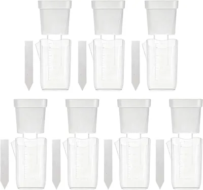 Rikuuui Selfvätterade Plantpotter med Wickor och Vattenmärke Klar Plastik för Inre Planterutveckling Mycket Små