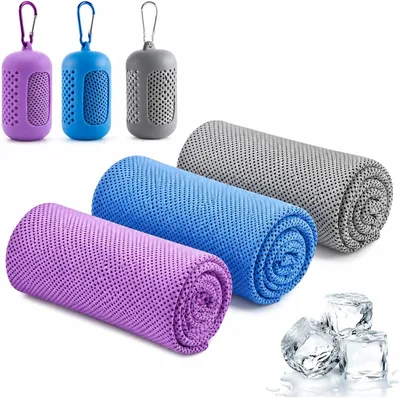 Kühlende Sporttücher im 3er-Set - Halskühlungstücher für Fitness und Sport | Portabel, Kühlend