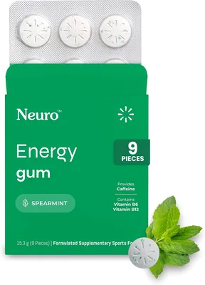 NEURO Caffeinated Energy Gum - Spearmint 9 Pieces
