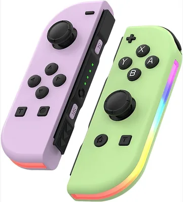 متحكم لاسلكي X سبرينغ بستة محاور جيوسكوب و إضاءة RGB و اهتزاز مزدوج و بطارية 600mAh و استجابة فورية و 3 أوضاع، 360 درجة