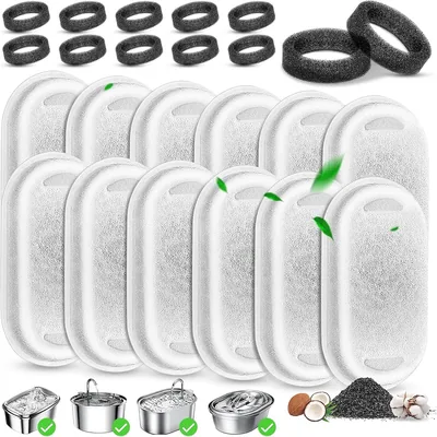 24 Pack Cat Water Fountain Filters & Sponges Best Deal