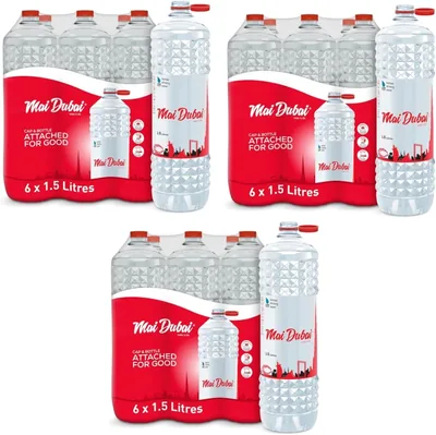 Mai Dubai Bottled Water 1.5L (Pack of 6) x 3