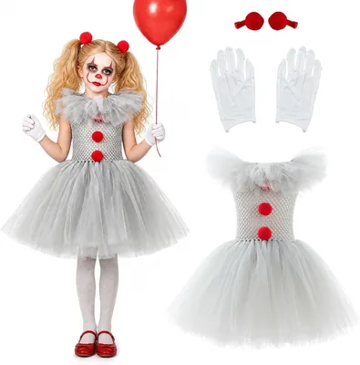 Hengrongshen Clown Princess Costume Tulle Dress