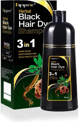 Black Hair Dye Shampoo 500ml - Grey Coverage
