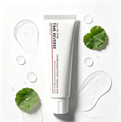 Crema Koriderm Time Reverse All-In-One para Antiedad Hidratación Profunda Antiarrugas Firmeza Luminosidad Unifica el Tono de la Piel Seca
