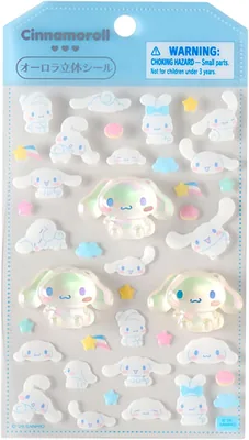 Sanrio Aurora 225312 3D Sticker, Cinnamorol, Ages 3+