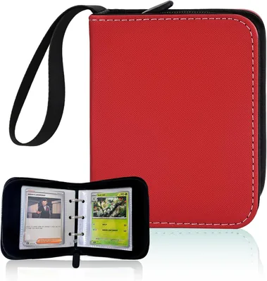 Pokemon Card Album Binder, Zippered Collection Case with 3 Rings