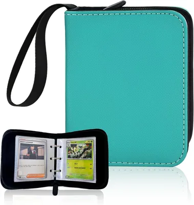 Pokรฉmon Card Album Binder - Removable Sleeves, Zipper, 80 Cards